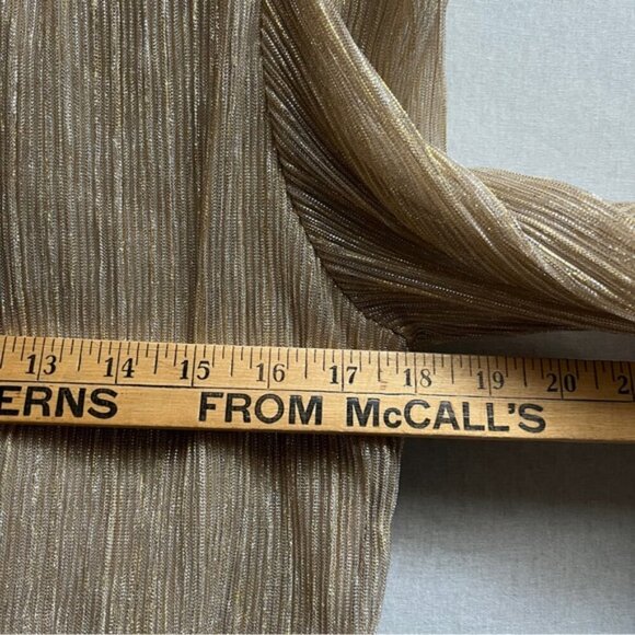 Joie shimmer gold mock neck long sleeve blouse Sz M - Picture 9 of 10